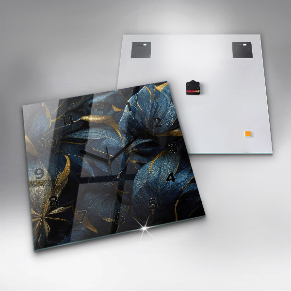 Szögletes fali üvegóra Dekoratív virágok