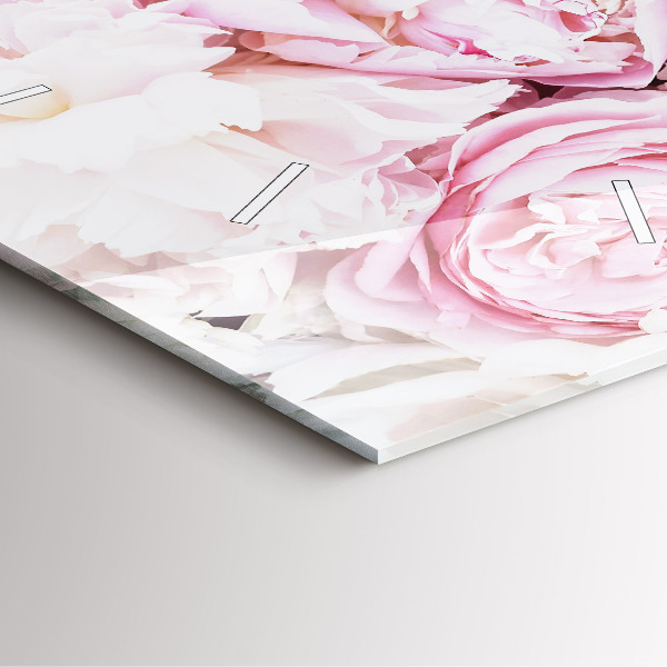 Szögletes fali üvegóra Dekoratív virágok