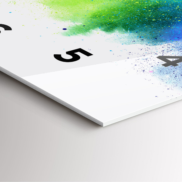 Szögletes fali üvegóra Absztrakt szivárvány