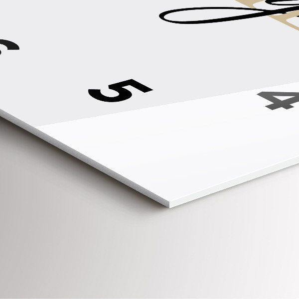 Szögletes fali üvegóra Családi felirat