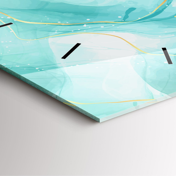 Szögletes fali üvegóra Absztrakt márvány