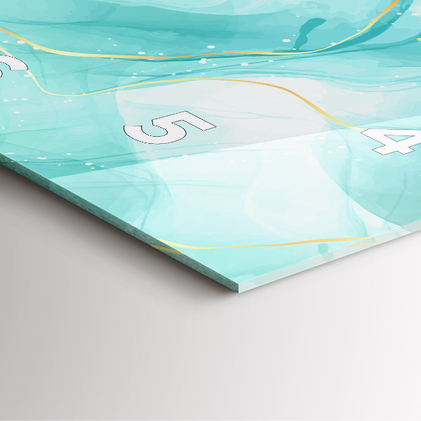 Szögletes fali üvegóra Absztrakt márvány