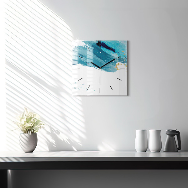 Szögletes fali üvegóra Ecsetvonások