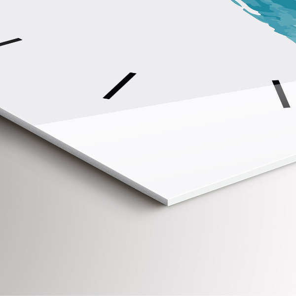 Szögletes fali üvegóra Ecsetvonások