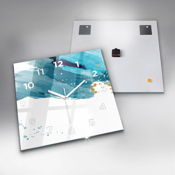 Szögletes fali üvegóra Ecsetvonások