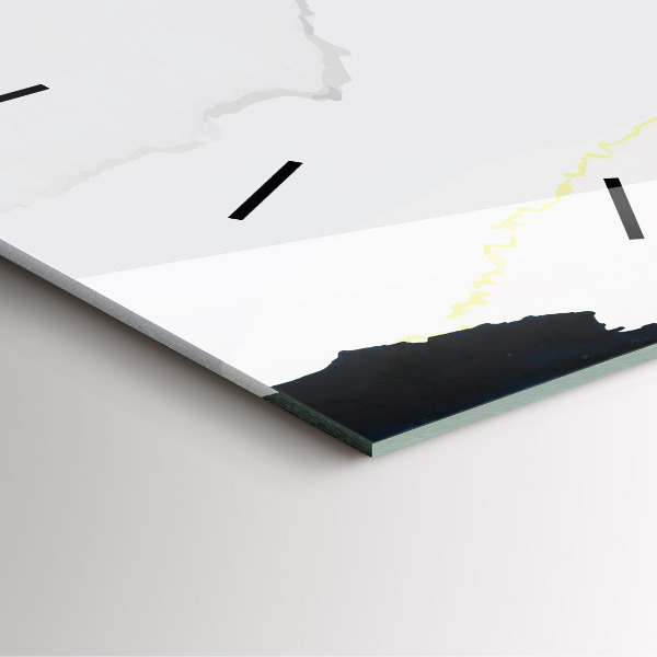 Szögletes fali üvegóra Absztrakciós foltok