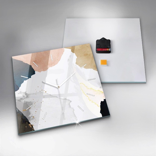 Szögletes fali üvegóra Absztrakciós foltok