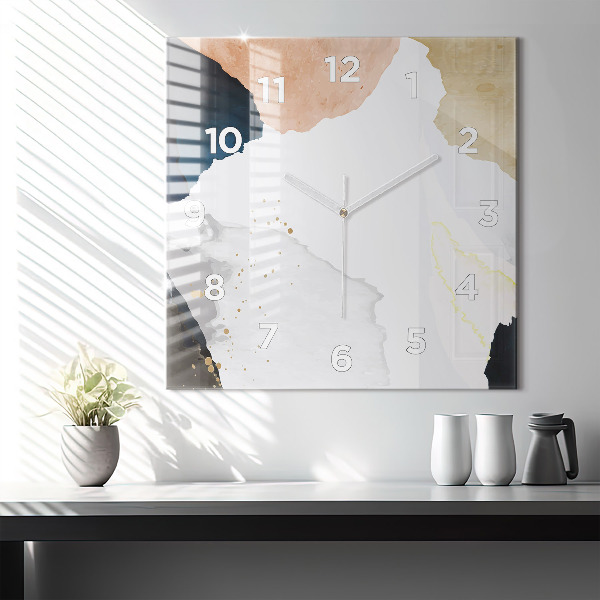 Szögletes fali üvegóra Absztrakciós foltok