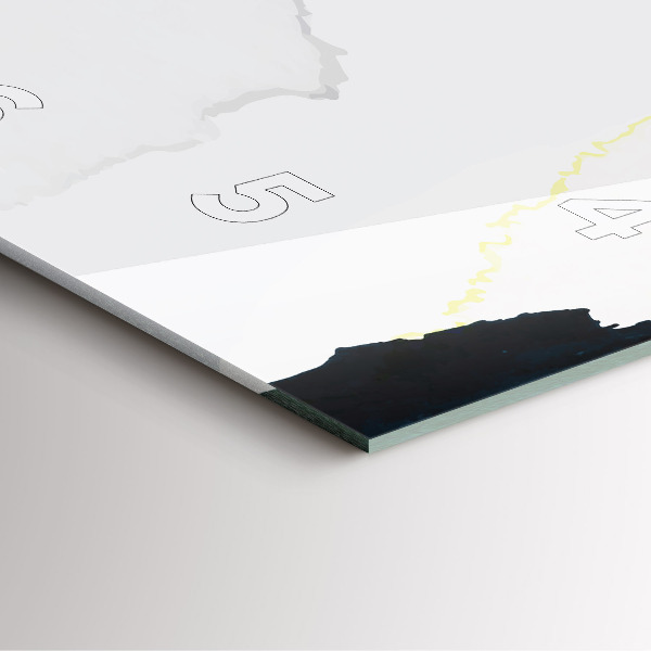 Szögletes fali üvegóra Absztrakciós foltok