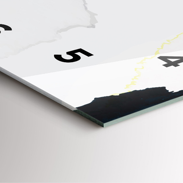 Szögletes fali üvegóra Absztrakciós foltok