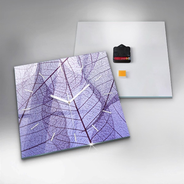 Szögletes fali üvegóra Levelek – természet