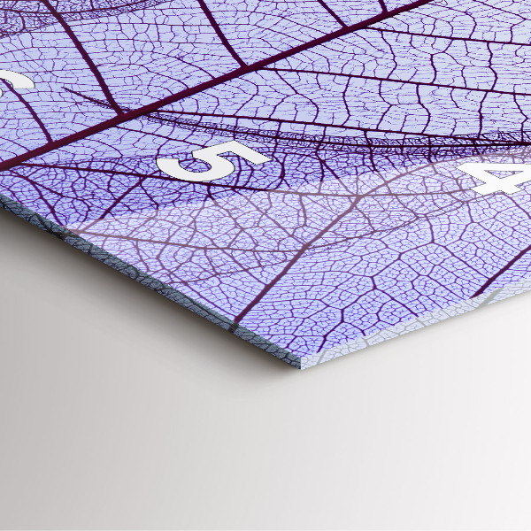 Szögletes fali üvegóra Levelek – természet