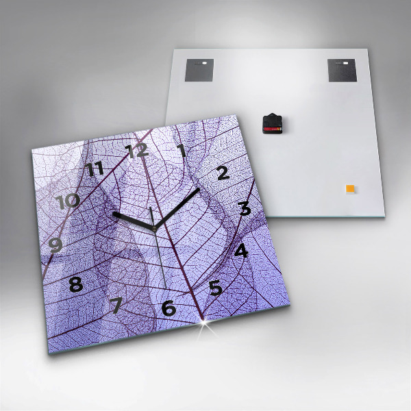 Szögletes fali üvegóra Levelek – természet