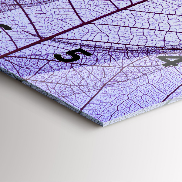 Szögletes fali üvegóra Levelek – természet