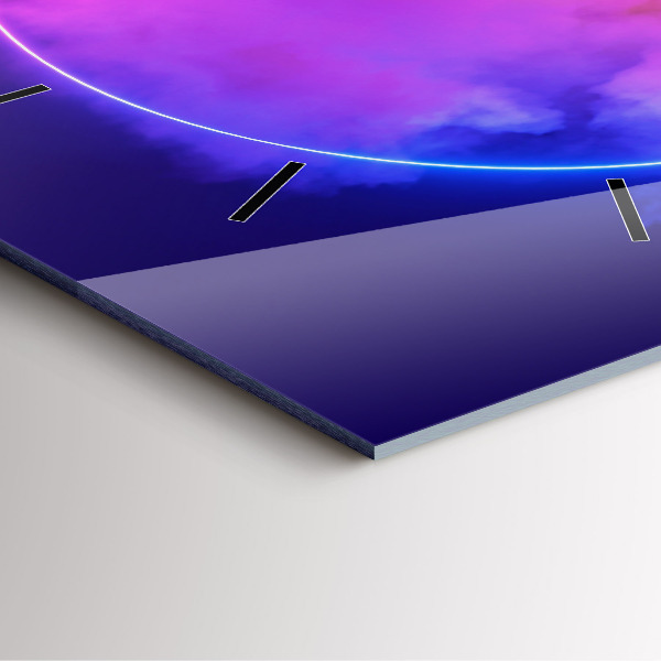 Szögletes fali üvegóra 3D füst absztrakt