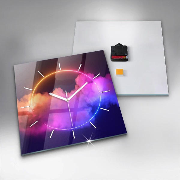 Szögletes fali üvegóra 3D füst absztrakt