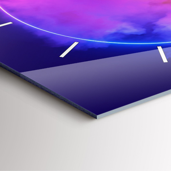 Szögletes fali üvegóra 3D füst absztrakt