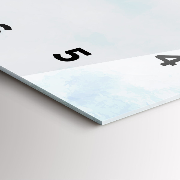 Szögletes fali üvegóra Vázlat a növényekről