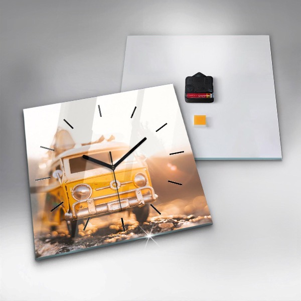 Szögletes fali üvegóra Autó nyaralni