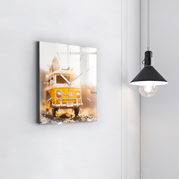 Szögletes fali üvegóra Autó nyaralni