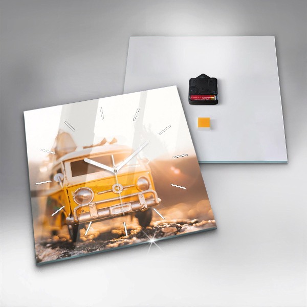 Szögletes fali üvegóra Autó nyaralni