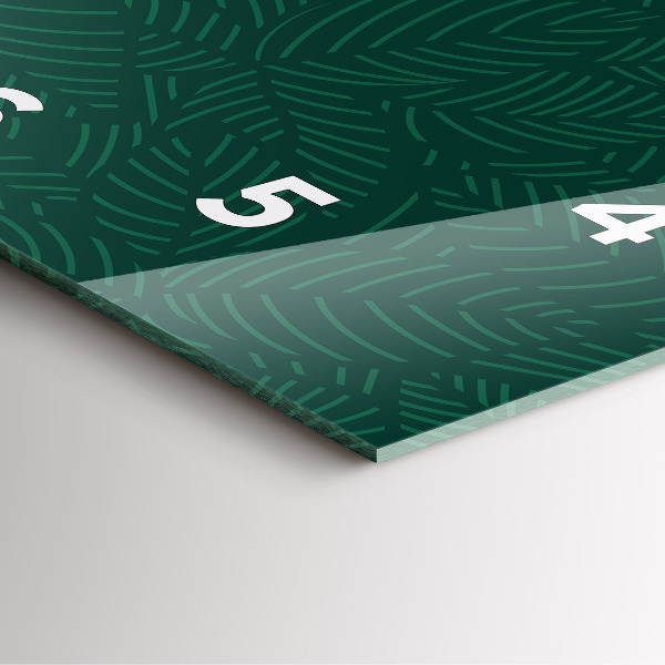 Szögletes fali üvegóra Levélminta