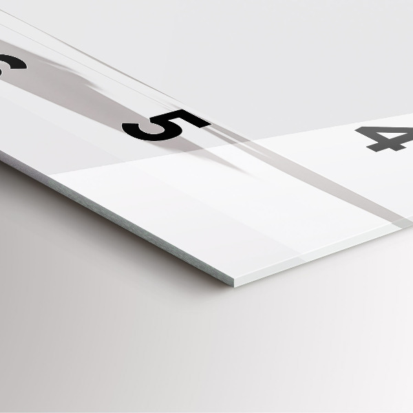 Szögletes fali üvegóra Absztrakt levelek