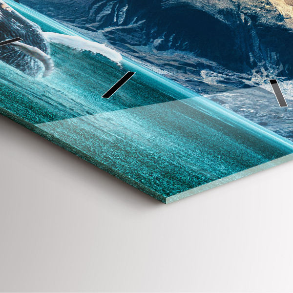 Szögletes fali üvegóra Bálnavíz