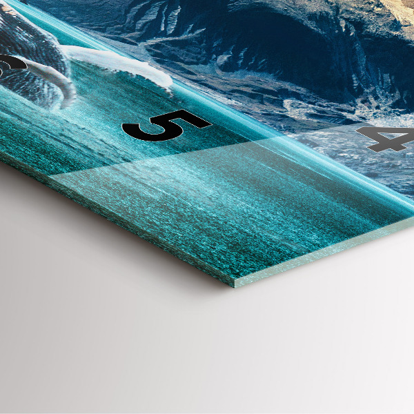 Szögletes fali üvegóra Bálnavíz