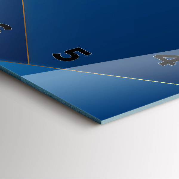 Szögletes fali üvegóra Dekoratív absztrakció