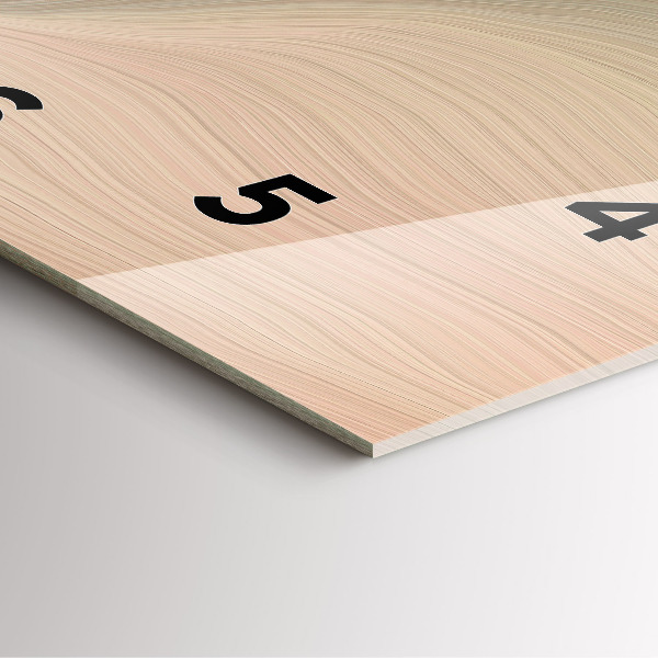 Szögletes fali üvegóra Hullám absztrakció