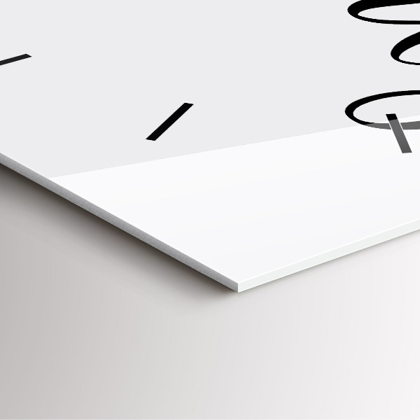 Szögletes fali üvegóra Családi felirat és szív