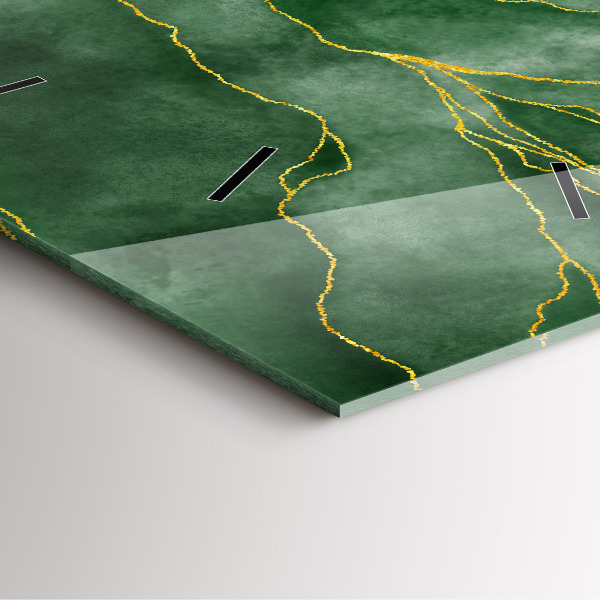 Szögletes fali üvegóra Absztrakciós levelek