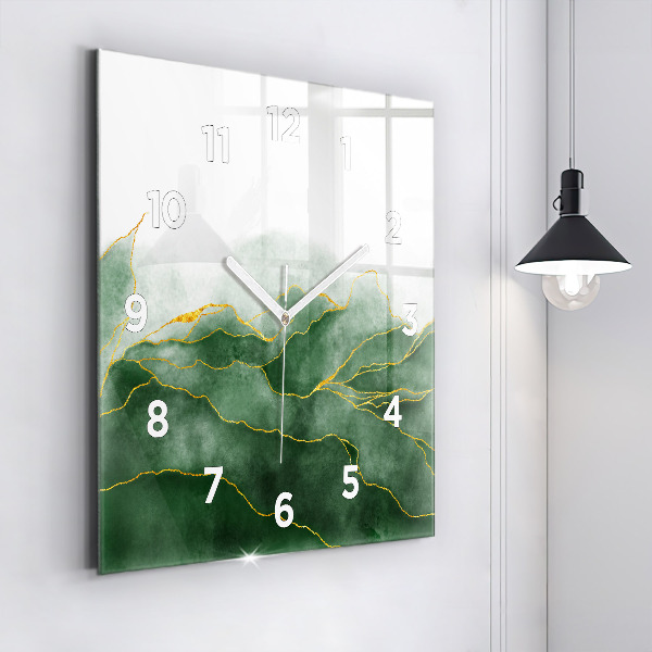 Szögletes fali üvegóra Absztrakciós levelek