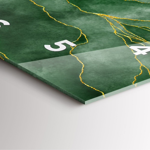 Szögletes fali üvegóra Absztrakciós levelek