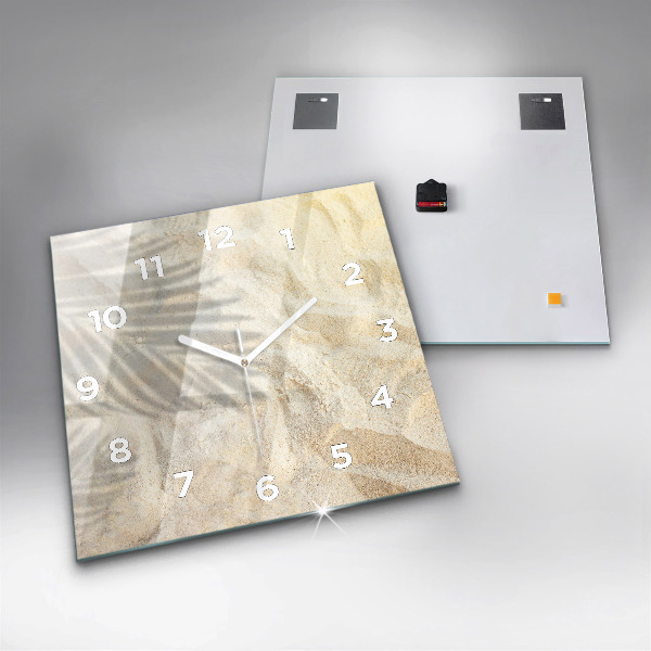 Szögletes fali üvegóra Pálmafa árnyék homok