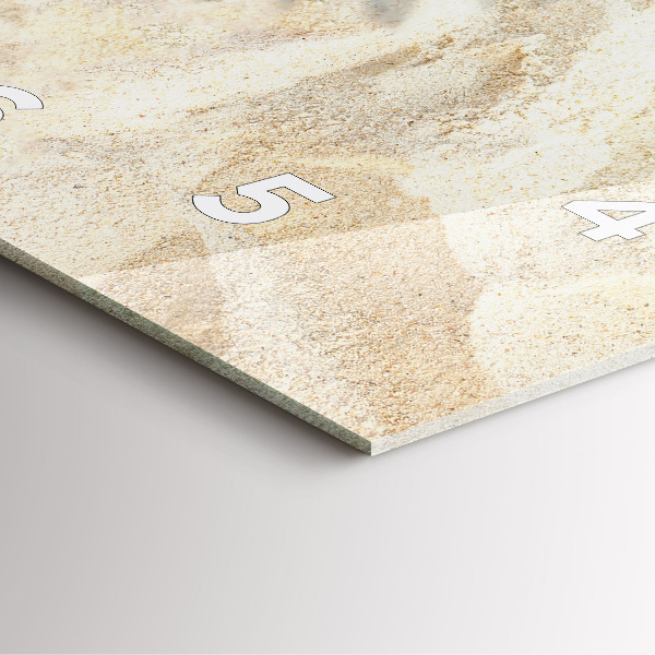 Szögletes fali üvegóra Pálmafa árnyék homok