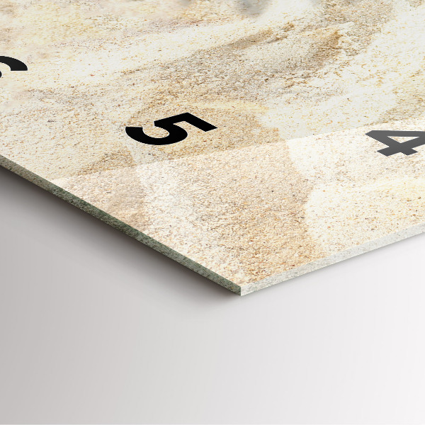 Szögletes fali üvegóra Pálmafa árnyék homok