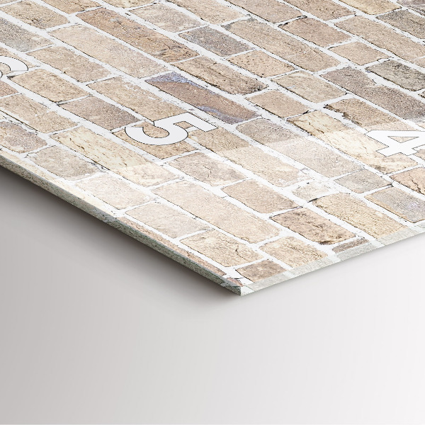 Szögletes fali üvegóra Téglafal