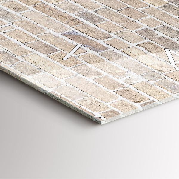 Szögletes fali üvegóra Téglafal