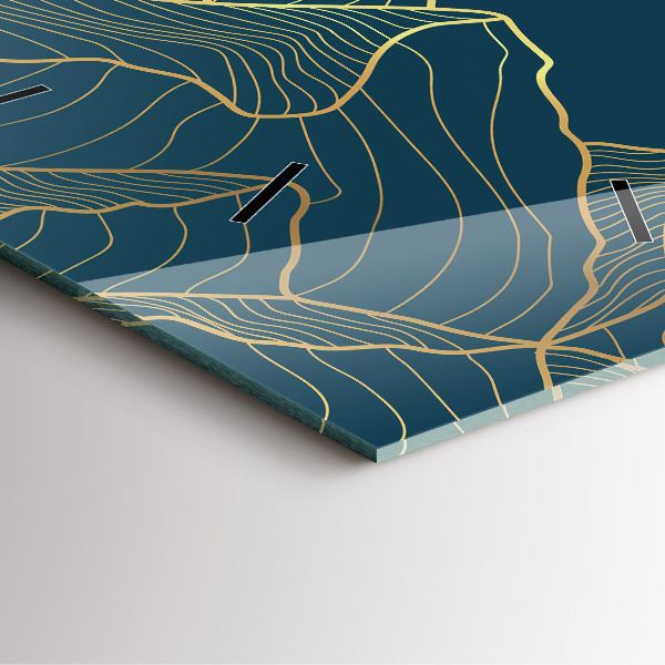 Szögletes fali üvegóra Vázlat a hegyekről