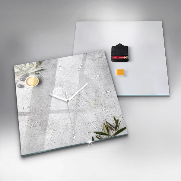 Szögletes fali üvegóra Minimalista olajbogyó