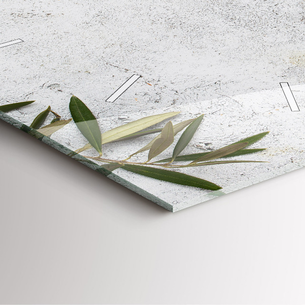 Szögletes fali üvegóra Minimalista olajbogyó