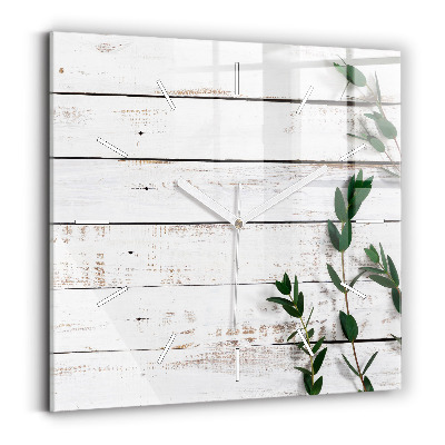 Szögletes fali üvegóra Világos fa táblák