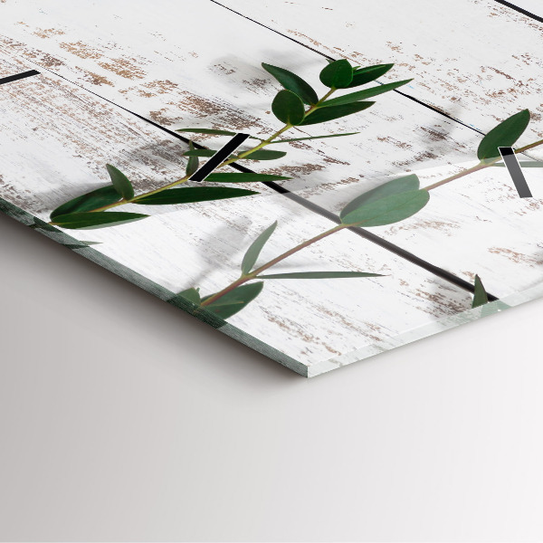 Szögletes fali üvegóra Világos fa táblák