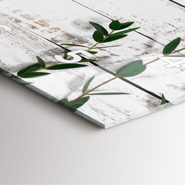 Szögletes fali üvegóra Világos fa táblák