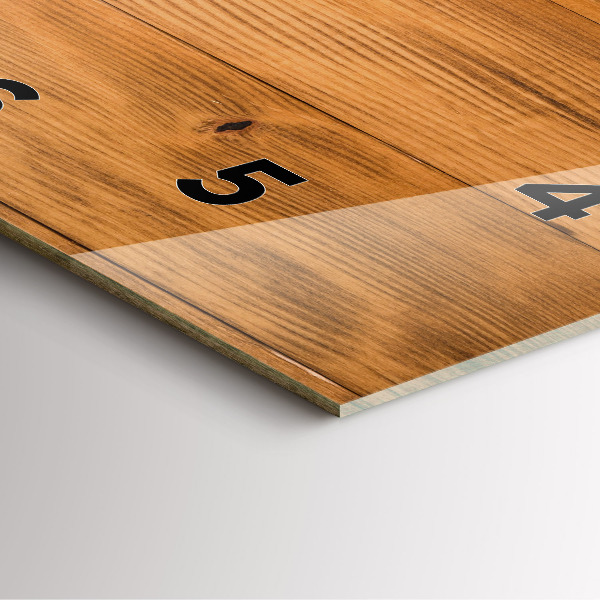 Szögletes fali üvegóra Fa táblák