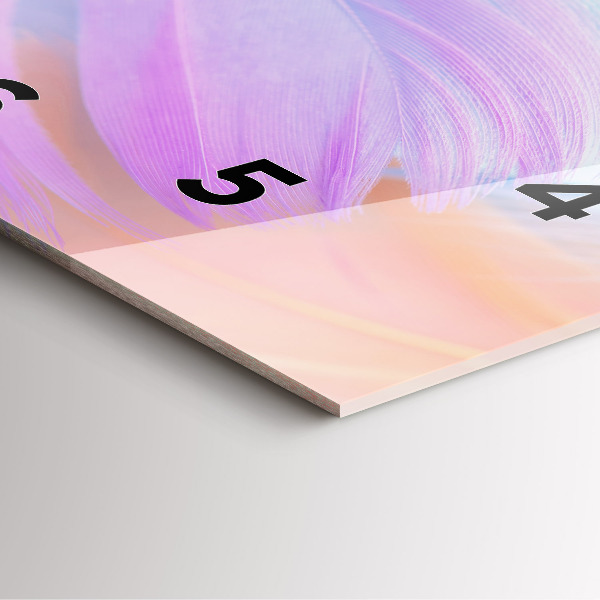 Szögletes fali üvegóra Színes tollak