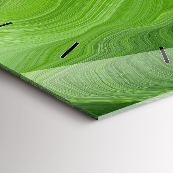 Szögletes fali üvegóra Modern hullámok