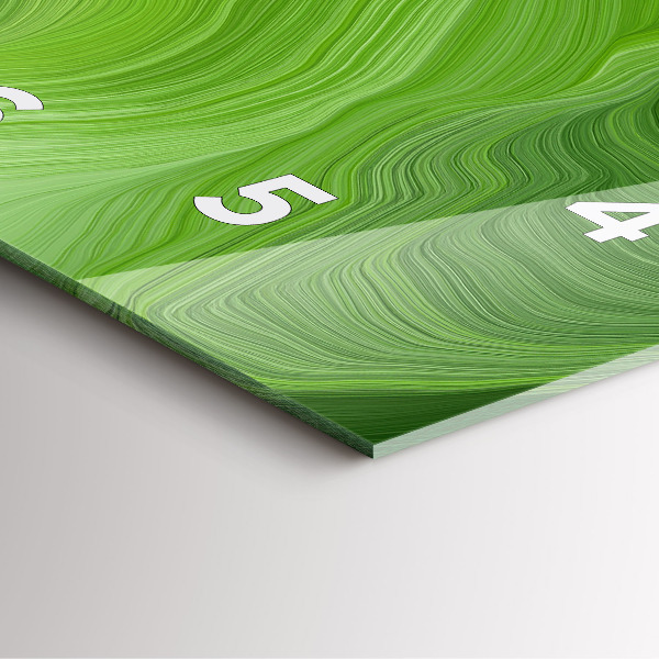 Szögletes fali üvegóra Modern hullámok